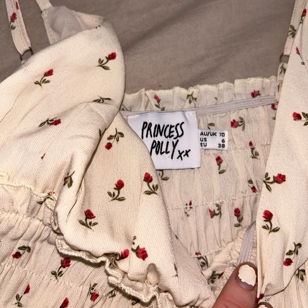NWOT princess Polly roza mini dress beige - Picture 5 of 10